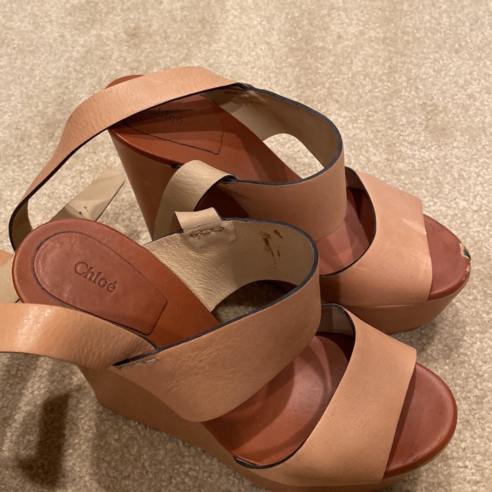Chloe wedges in beige - Picture 3 of 3